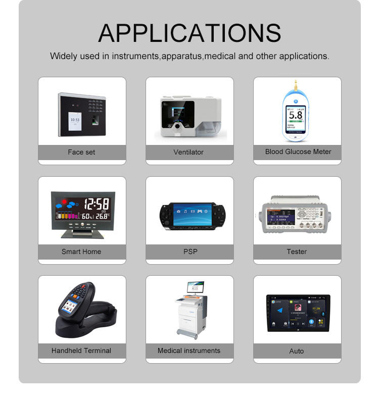 Polcd MCU SPI RGB-interface Klein LCD-module Capacitief kleurentouchscreen 2,3 inch