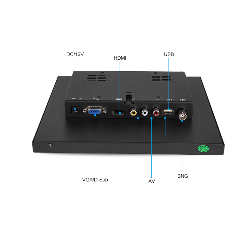 Polcd metalen behuizing 10 inch industriële LCD-monitor Multifunctioneel ingebed touchscreen