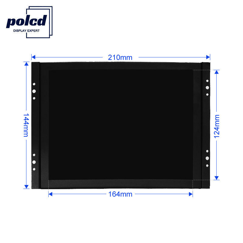 Polcd Aanpassen 8 Inch IPS Panel Metal Case Industriële LCD Monitor Open Frame