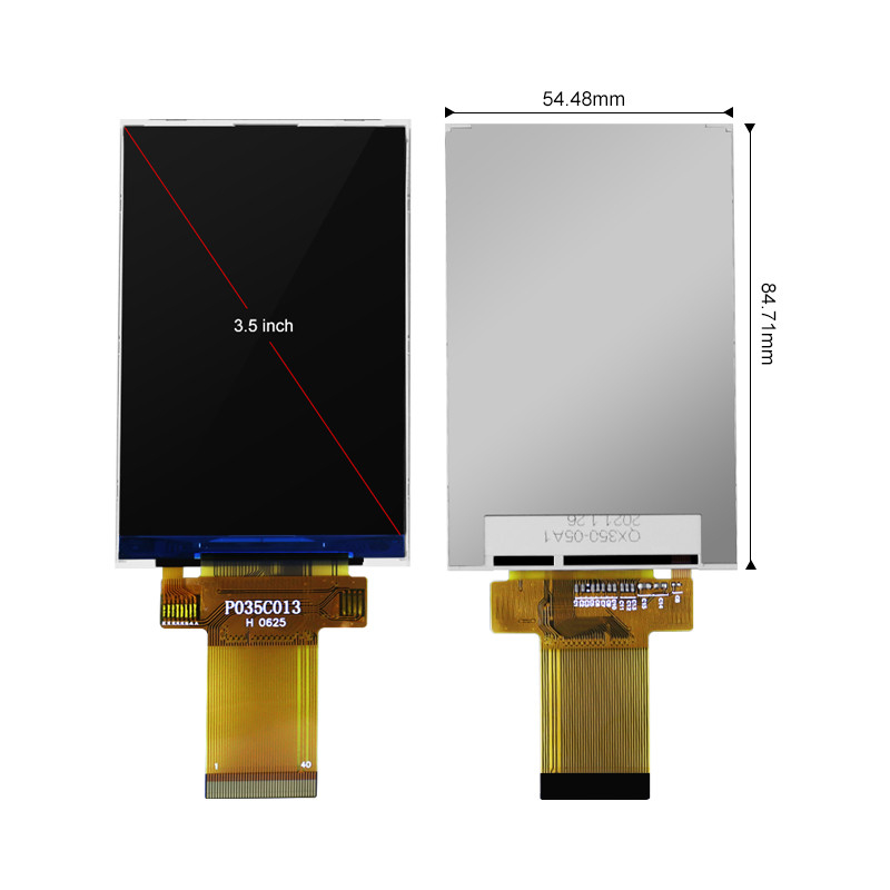 Polcd 320x480 Spi 3,5-inch LCD-schermpaneel 450cd/m2 voor commercieel gebruik