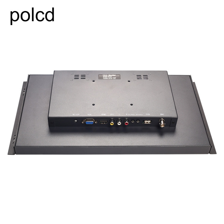 Opgezette de Muur van het Polcdmetaal bedde 15,6 Duimlcd Monitor Industriële IPS HDMI VGA Haven in