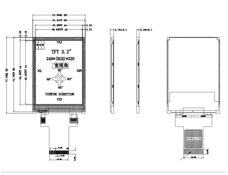 Polcd 3,5 inch 240x320 pixels Kleine TFT-scherm 320x480 ILI9488 Driver IC