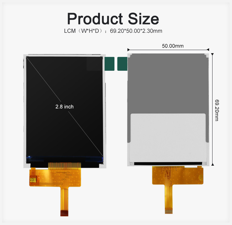 Polcd 2,8“ TFT-Kleurenlcd Touch screenili9341 Bestuurder Display Module