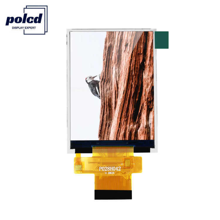Polcd MCU 8 bit 2,8 lcd-module 57,6 mm touchscreen displaymodule 12 0'CLOCK