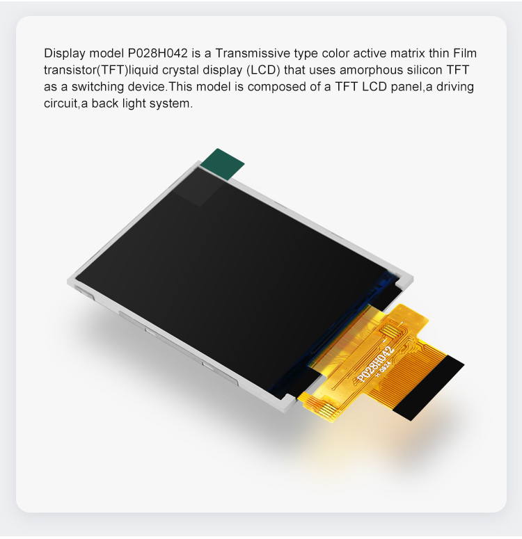 Polcd MCU 8 bit 2,8 lcd-module 57,6 mm touchscreen displaymodule 12 0'CLOCK