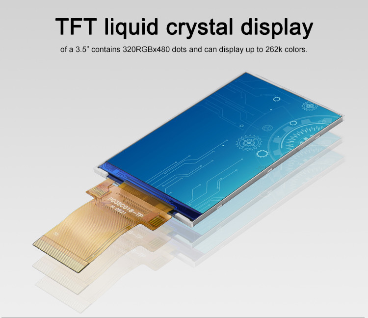 3.5 inch LCD-paneelmodule 320x480 RGB Spi Interface Full Color Tft Lcm Display Polcd