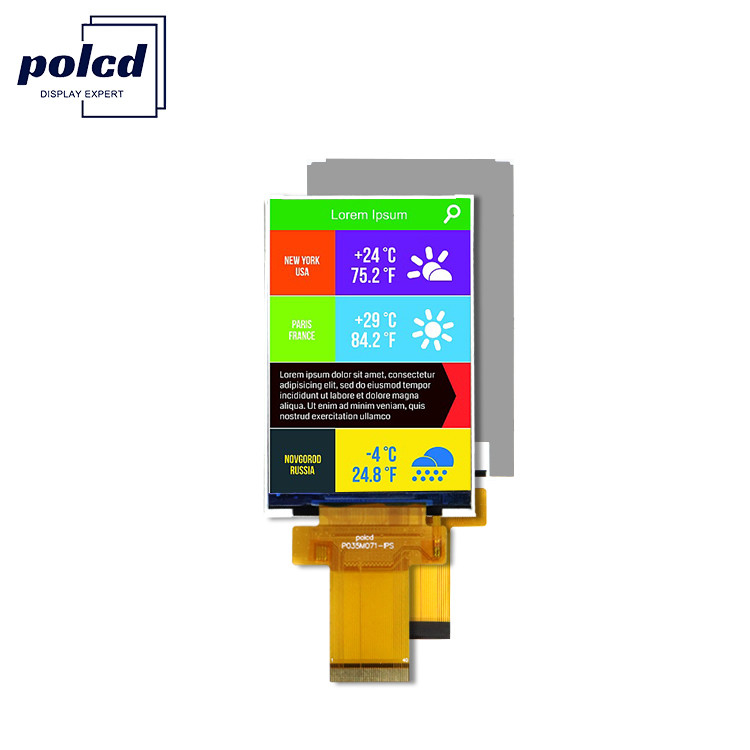 3.5 inch industriële apparatuur Tft Kleur LCD-module Ips Mcu Spi Interface