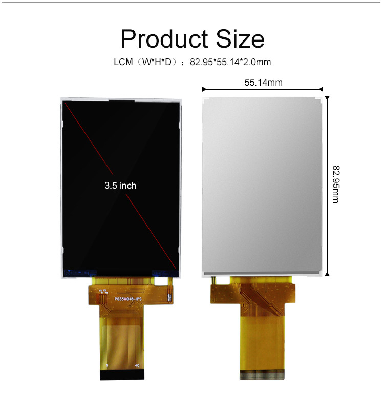 320x480 3,5 inch Tft Lcd Display 18 Bit Parallel Rgb Interface Kleine grootte