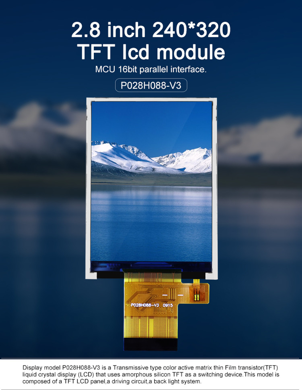 Polcd Kleuren 265K 2.8 inch TFT-module 57.6mm Normaal wit SPI-interface Lcd tft-module