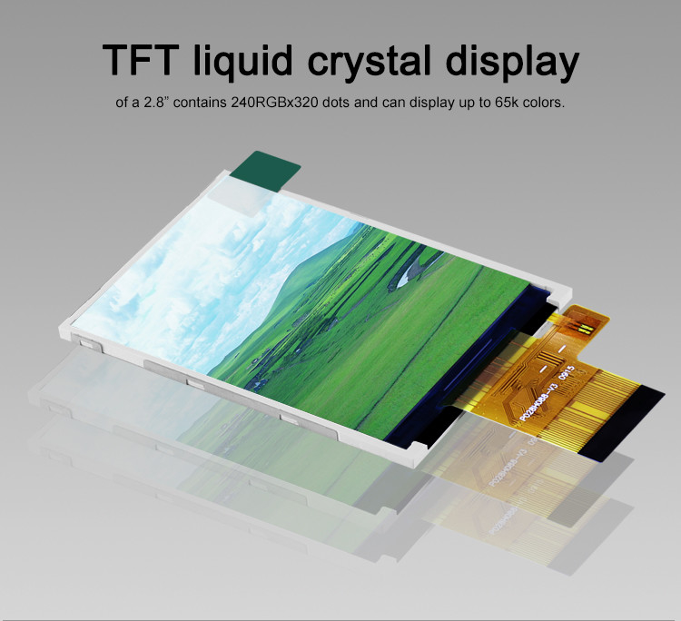 Polcd Kleuren 265K 2.8 inch TFT-module 57.6mm Normaal wit SPI-interface Lcd tft-module