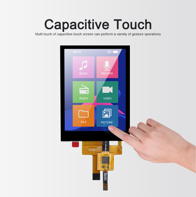 2.8 inch RGB Tft Lcd-module 240x320 4 draad Resistive Touch Screen of capacitieve touchscreen