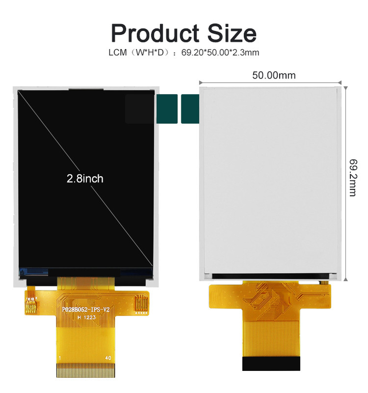 Polcd MCU 9 BIT 2,8 Inch Lcd Tft Display 240X320 Tft Kleurenscherm Commercieel