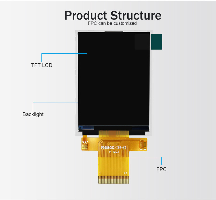 Polcd MCU 9 BIT 2,8 Inch Lcd Tft Display 240X320 Tft Kleurenscherm Commercieel