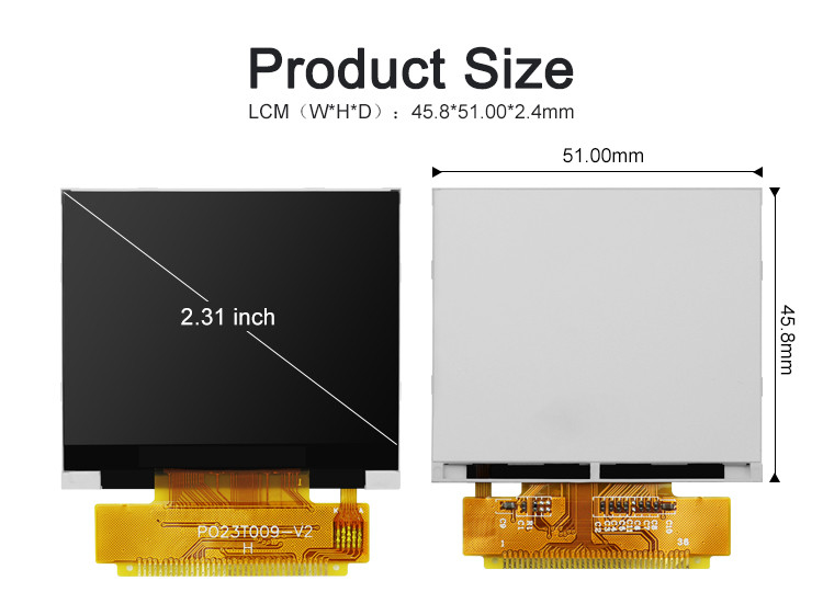 Polcd 2.31 inch 320x240 Resolutie 8080 MCU interface ILI9342C Kleur LCD Display Module