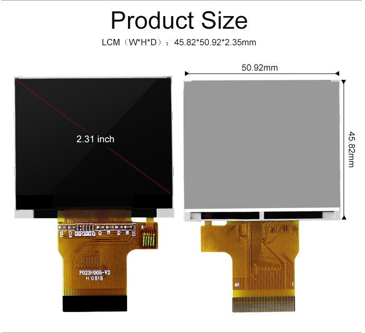 Polcd Kleur 262K 2,31 inch Vierkant scherm 300 Nit 320x240 tft display lcd