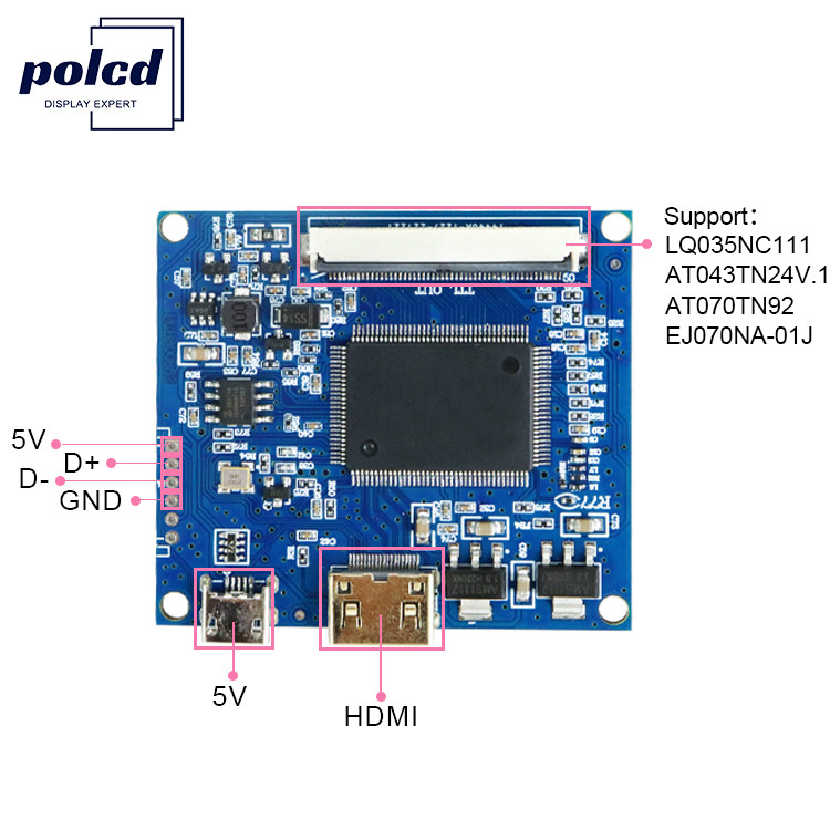40 pin 50 pin lcd driver board EJ070NA-01J 7  8  9  10  1 inch