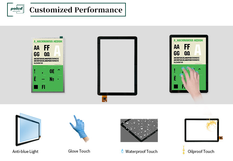 Polcd 10,1 inch GT9271 Vierkant glas 800x1280 capacitieve touchscreenpaneel voor industriële automobiel