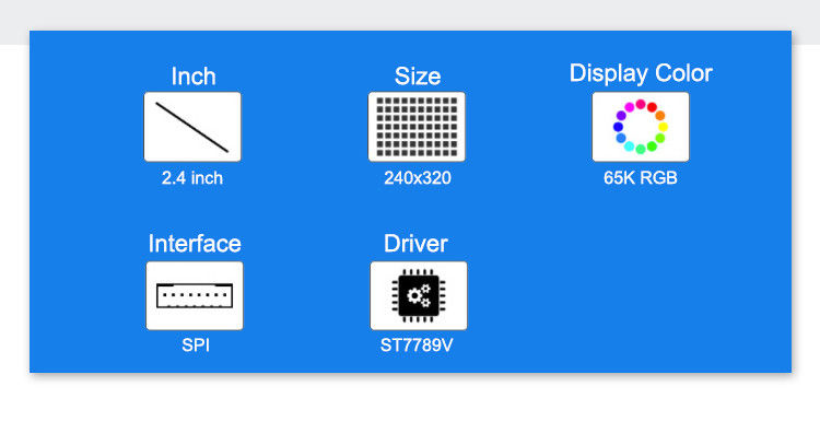 Polcd 4 Wire SPI Tft Lcd 2.4 inch 240X320 Touch Screen Lcd met PCB-bord
