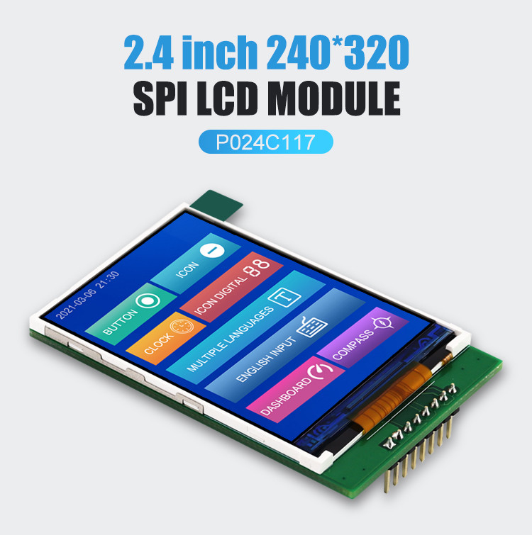 Polcd ISO9001 2,4-inch Tft-touchscreen Tft-monitor 12 0'CLOCK