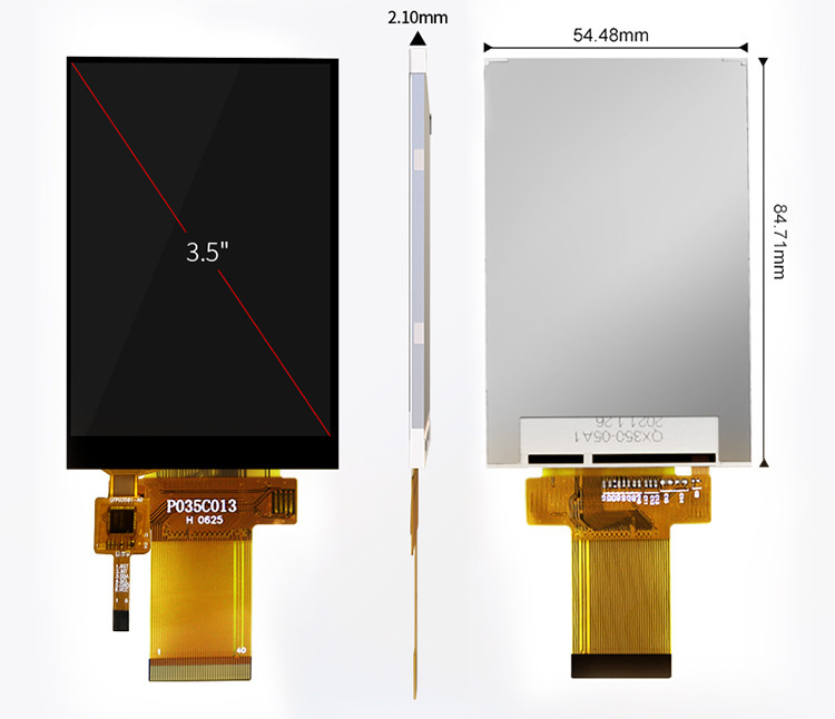 Polcd 3,5 inch TFT High Resolution 320*480 MCU SPI Parallel Interface Capacitive Touch Screen Panel LCD Display