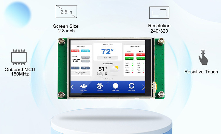 Polcd 2,8 inch TFT LCD Display Module 240x320 Industrial Serial Port HMI Scherm