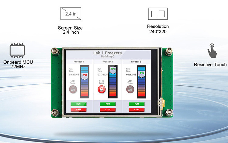 Polcd 2.4 inch Tft LCD-module 240*320 Hmi Uart Port Smart Lcd Display Industrial Resistance Touch Screen
