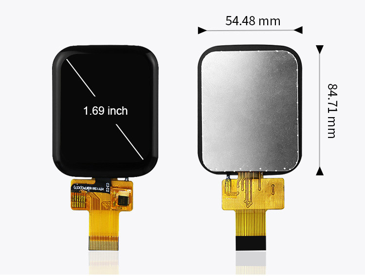 Polcd 1,69 inch 240x280 capacitieve touch panel Full View Angle LCD module voor Smart Watch