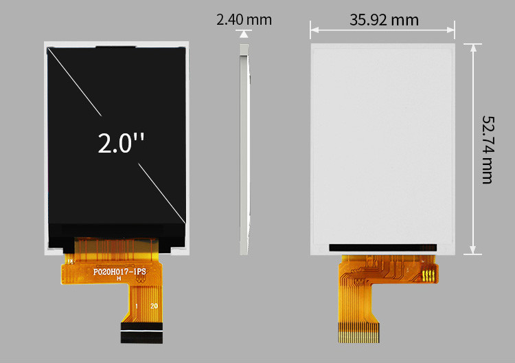 Polcd 262K 2.4Mm 2 Inch Lcd-scherm ST7789V IPS TFT LCD-scherm 240X320