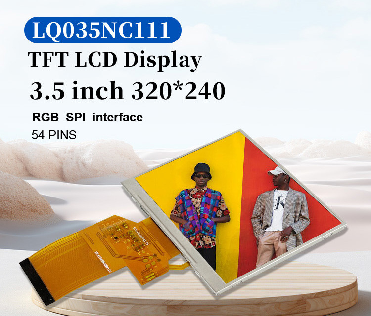 LQ035NC111 3,5 inch LCD-module 320x240 RGB Spi-interface 54-pins Kleur TFT-display