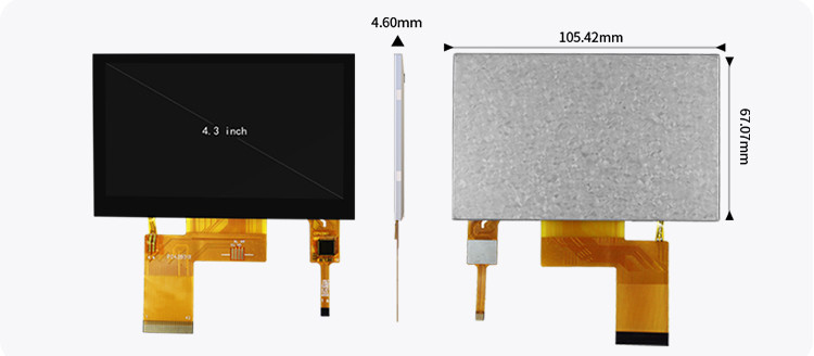 Polcd ST7262E43 4,3 inch Tft Lcd-scherm 280 Nit LCD Touch Panel 800X480