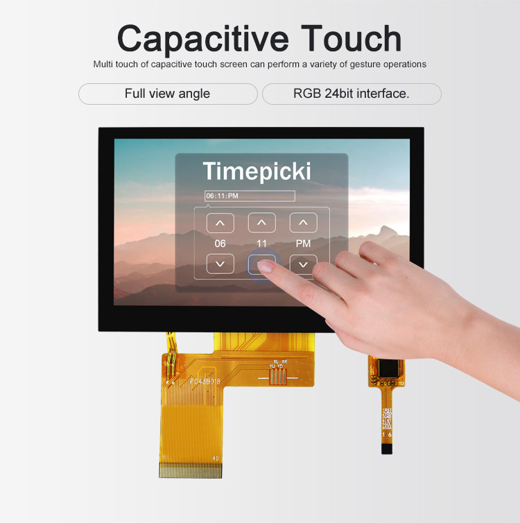 Polcd ST7262E43 4,3 inch Tft Lcd-scherm 280 Nit LCD Touch Panel 800X480