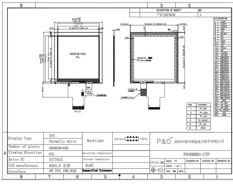 Polcd 3,97 inch 4