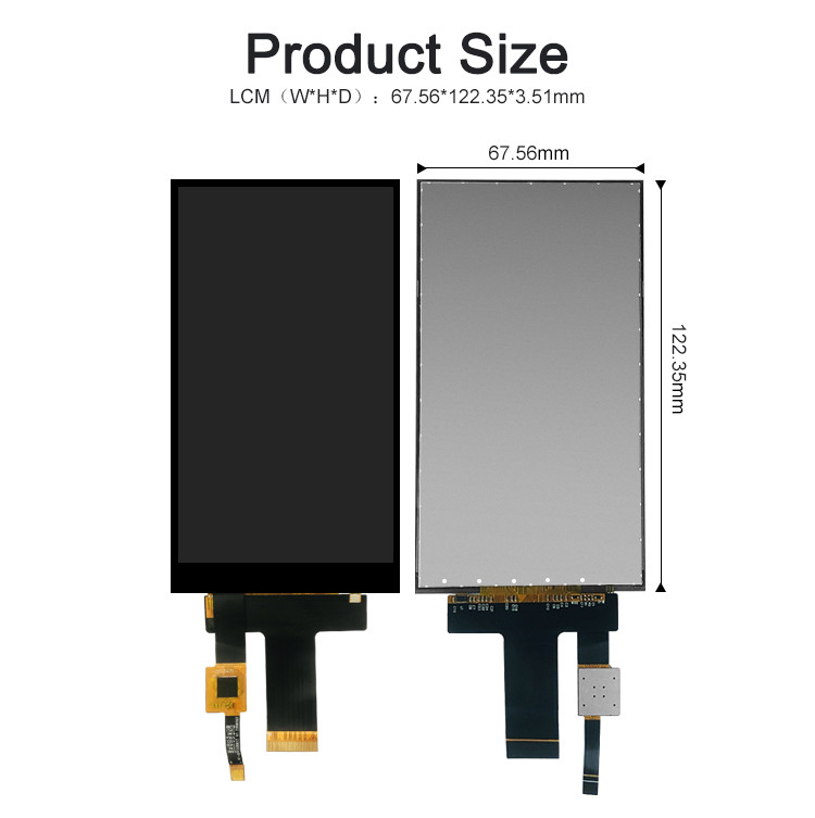 Polcd 5 inch IPS-paneel 720x1280 HX8394-F Hoge helderheid MIPI Capacitive Touch 5