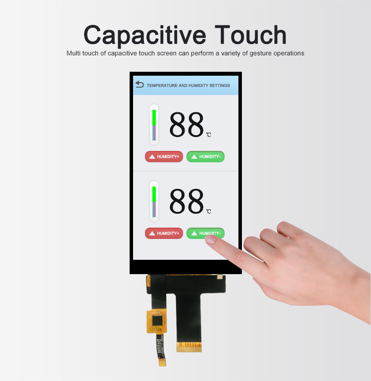 Polcd 5 inch IPS-paneel 720x1280 HX8394-F Hoge helderheid MIPI Capacitive Touch 5