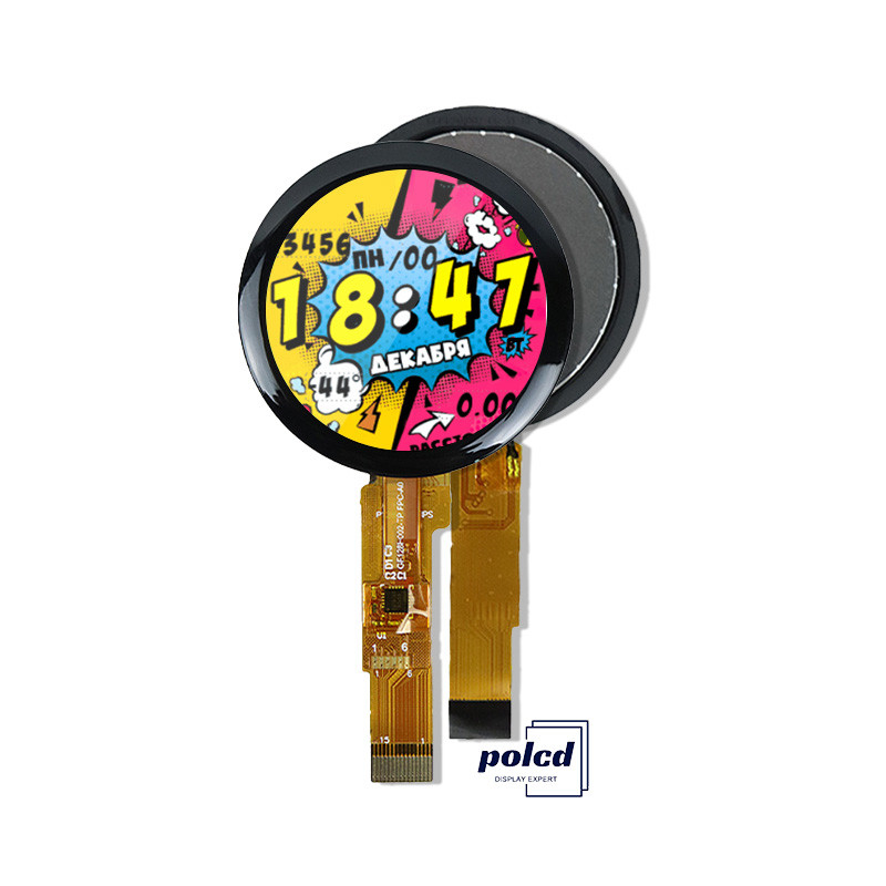 Polcd 1,28 inch IPS Circulair LCD Display 240xRGBx240 Resolutie Op maat gemaakte TFT LCD-module voor Smartwatches