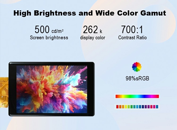 Polcd Custom 3,5 inch capacitieve touch panel 320x480 500nit RGB interface IPS Tft LCD display module