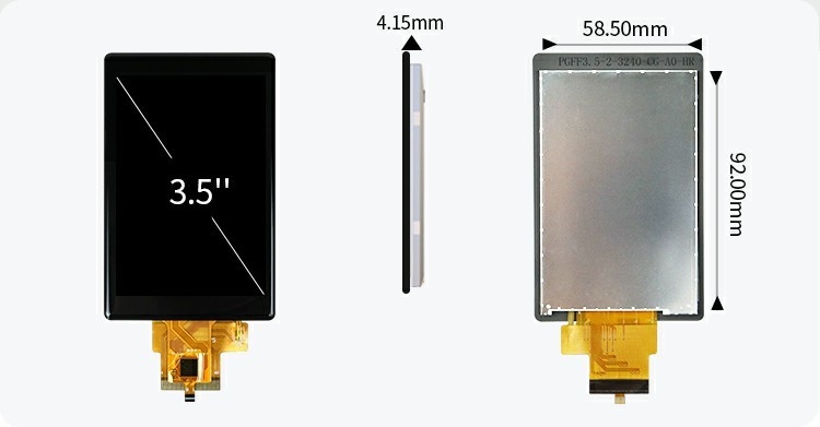 Polcd Custom 3,5 inch 320x480 Touch Screen 500nit ST7796U IPS Tft LCD Display Module