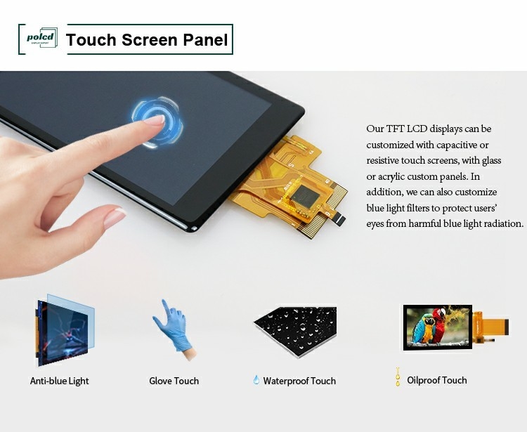 Polcd Custom 3,5 inch 320x480 Touch Screen 500nit ST7796U IPS Tft LCD Display Module