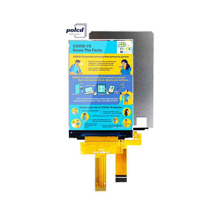 Polcd 3,5 inch IPS TFT LCD 320*480 Ili9488 Drive Ic 600:1 Contrast ratio LCD Display Modules