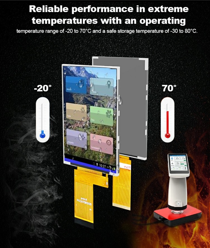 Polcd 3,97 inch 4 inch 480*800 300nit 40-pins RGB-interface volledig transreflectief ST7701S TFT LCD-schermmodule