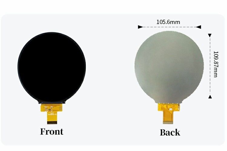 Polcd 4 inch Ronde Circulaire TFT Display 720x720 MIPI-interface 30 Pins ST7703 TFT LCD-schermmodule