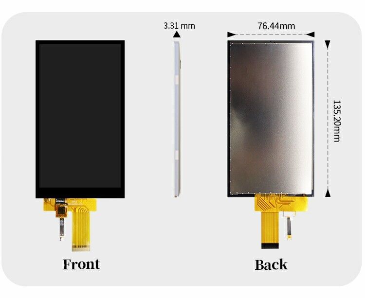 Polcd 5,5 inch Thin Display LCD Panel 720x1280 Resolutie MIPI Interface TFT LCD Verticaal Scherm