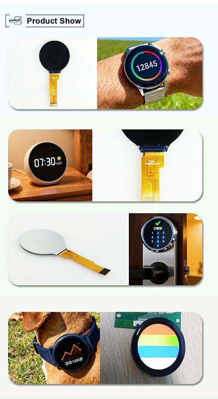 Polcd Kleine ronde 1,28 inch LCD-scherm 240*240 1,3 inch Spi Interface IPS Circulaire Tft LCD-modulepaneel