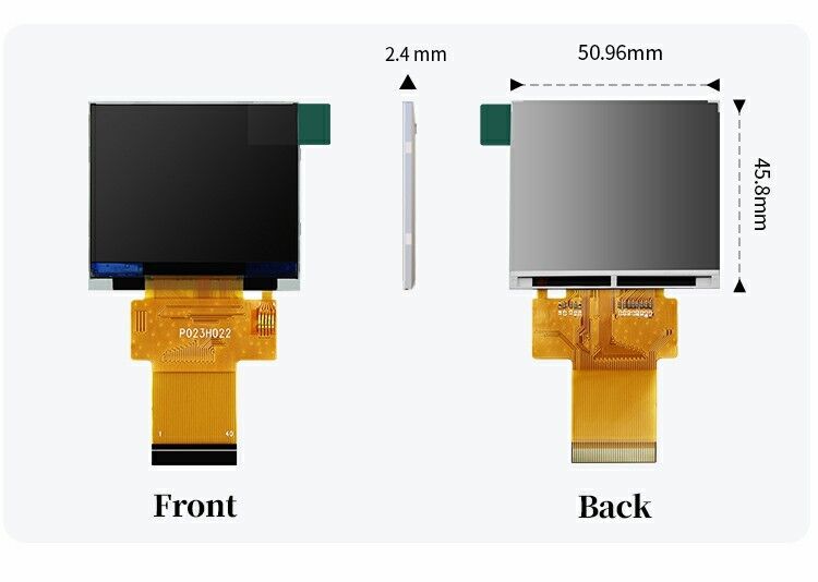 2.31 inch 320x240 Lcd Display RGB 18 Bit interface 35.06mm IPS Vierkant scherm