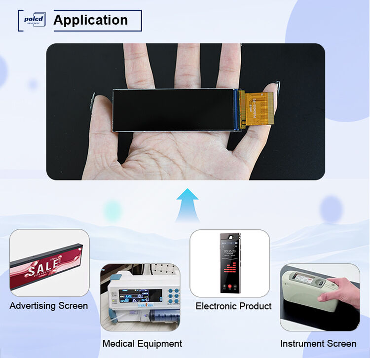 Polcd 3 inch 268x800 IPS scherm 40pin RGB565 interface 700 nit ST7701S 3