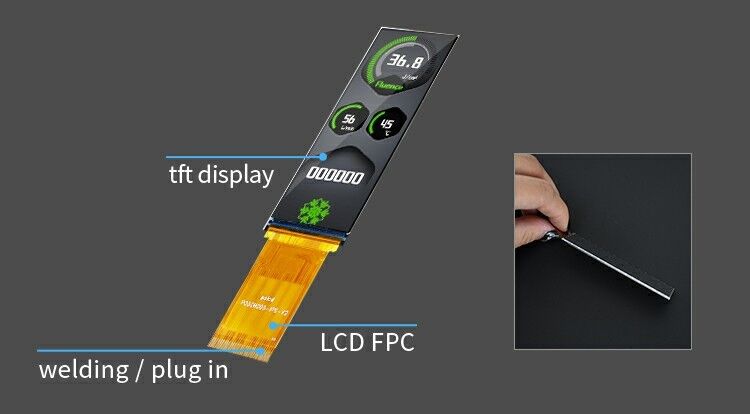 Polcd Kleine TFT-LCD-scherm 3,0 inch 268*800 RGB-interface Industrial IPS All View Angle LCD-module