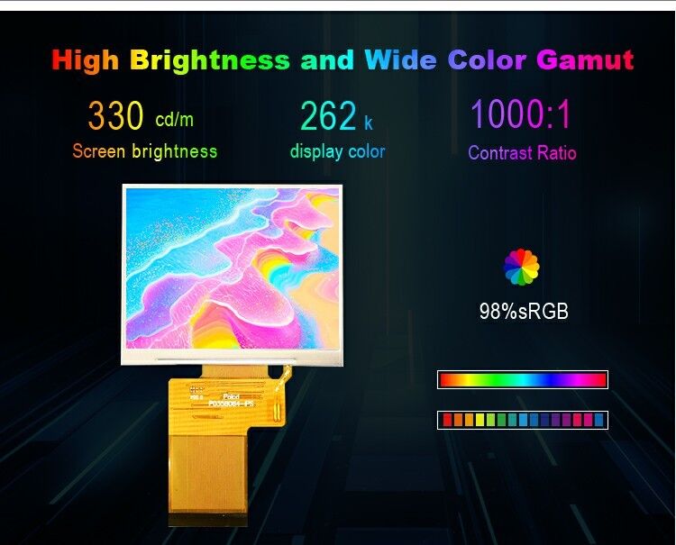 Polcd 3,5 inch 320x240 Full Color TFT Display ST7272A schijf ic IPS View Angle 54pin LCD Display