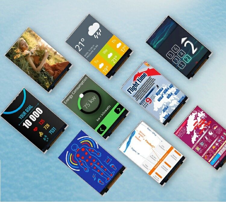 Polcd LCM-fabriek 3,5 inch 320*480 Mcu Spi-interface 300 nit TFT-LCD-module Capacitive Touch Panel Display