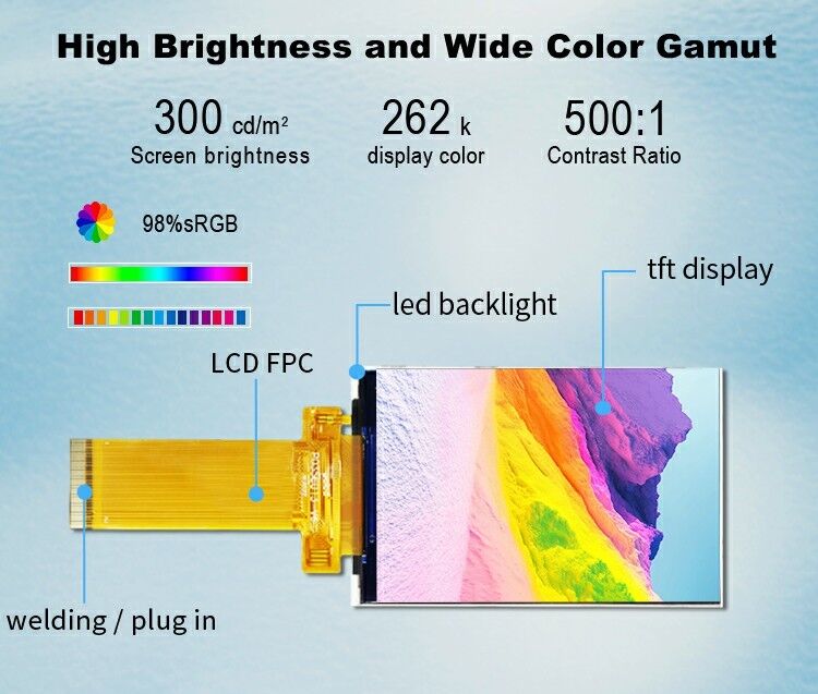 Polcd 3,5 inch 320*480 LCD-scherm ILI9488 ingebouwd Capacitive Touch Panel High Brightness TFT LCD