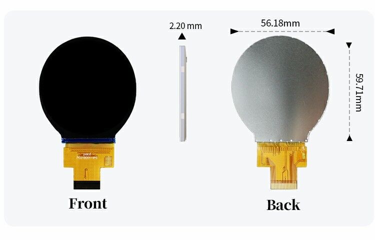 Polcd 2,1 inch IPS Kleine ronde LCD 480*480 Mipi interface ST7701S Cirkel Circulaire TFT Display Module